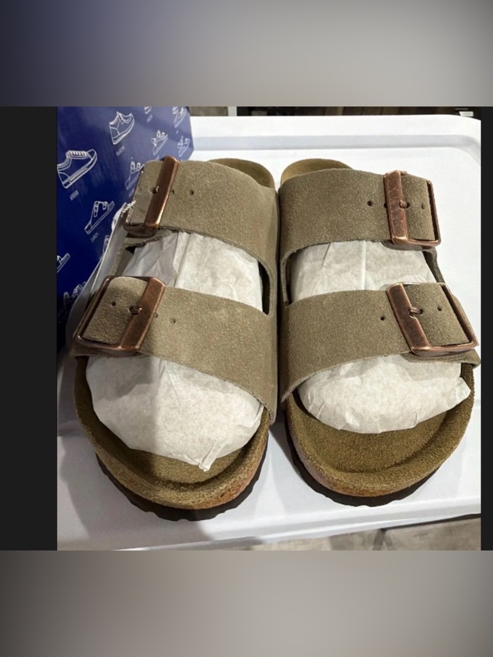 birkenstock arizona size 39 taupe soft bed